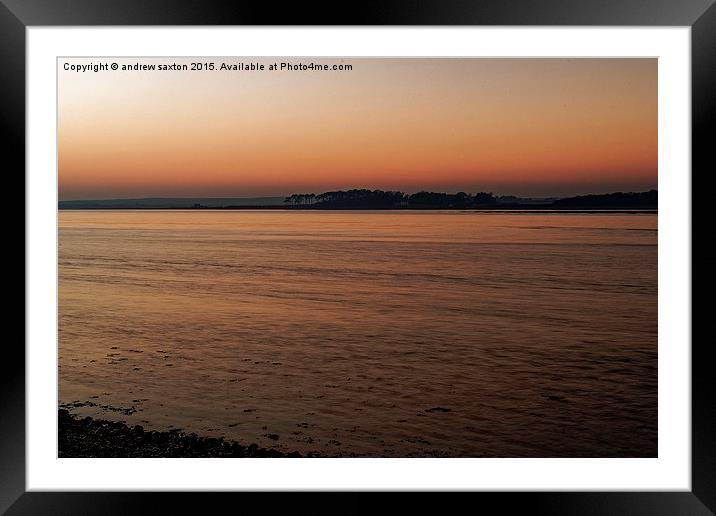  ANGLESEY SUNSET Framed Mounted Print by andrew saxton