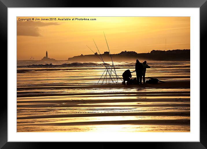  Fishermen at sunrise Framed Mounted Print by Jim Jones