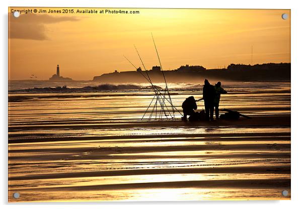  Fishermen at sunrise Acrylic by Jim Jones