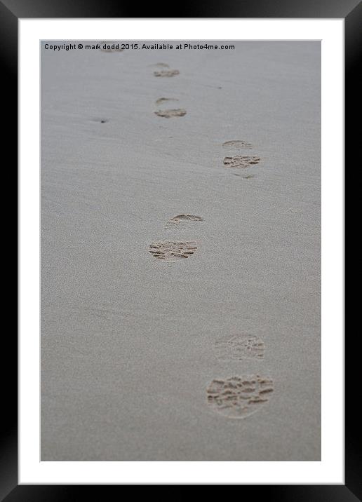  The footprints Framed Mounted Print by mark dodd