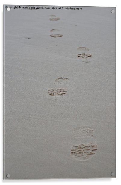  The footprints Acrylic by mark dodd