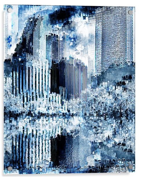 Abstraction city Acrylic by Jean-François Dupuis