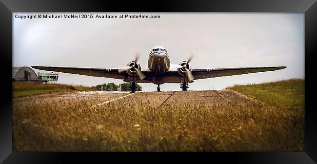  Retro KLM Douglas DC-3 Framed Print by Michael McNeil