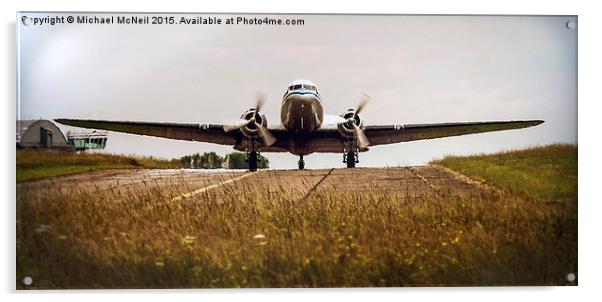  Retro KLM Douglas DC-3 Acrylic by Michael McNeil