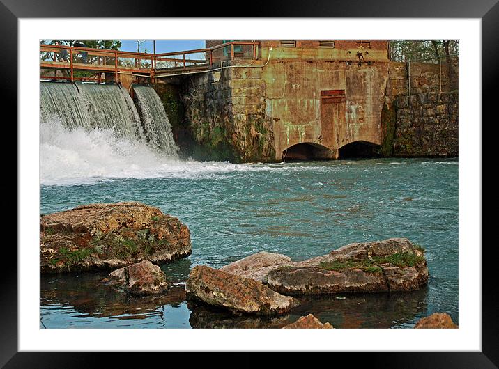 Mammouth Springs Dam Framed Mounted Print by Susan Blevins