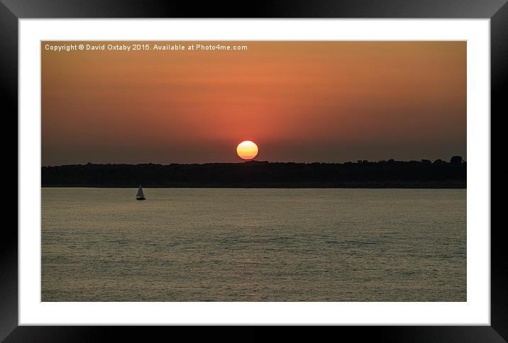  sunset on the Solent Framed Mounted Print by David Oxtaby  ARPS