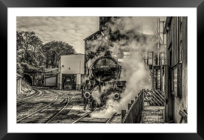  61034 'Chiru' at Grosmont trainsheds Framed Mounted Print by David Oxtaby  ARPS