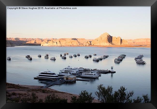  Boats on Lake Powell Framed Print by Steve Hughes