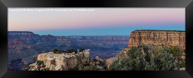  Grand Canyon at sunset Framed Print by Steve Hughes