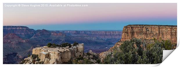  Grand Canyon at sunset Print by Steve Hughes