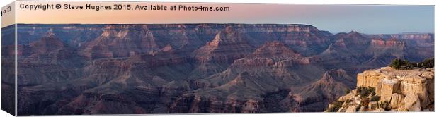  Grand Canyon Panorama  Canvas Print by Steve Hughes