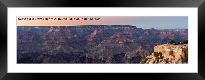  Grand Canyon Panorama  Framed Mounted Print by Steve Hughes