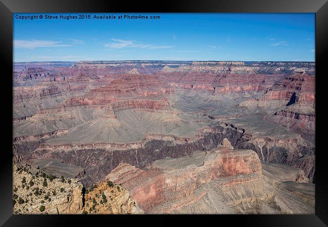  Looking into the Grand Canyon Framed Print by Steve Hughes