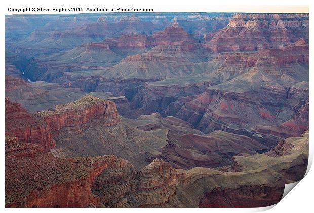 Colorado river at Grand Canyon Print by Steve Hughes