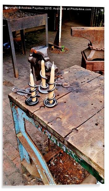 Blacksmiths Yard Acrylic by Andrew Poynton
