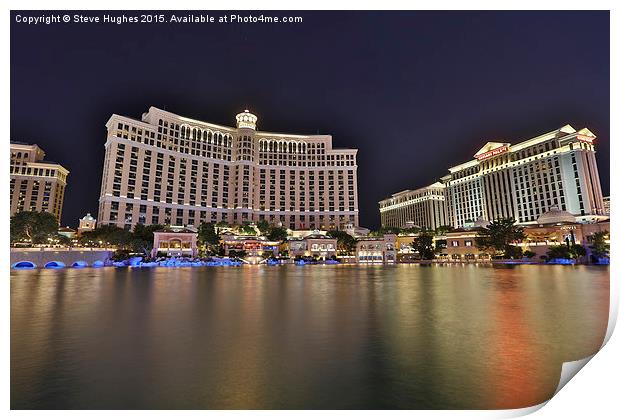  Bellagio Hotel, Las Vegas Print by Steve Hughes