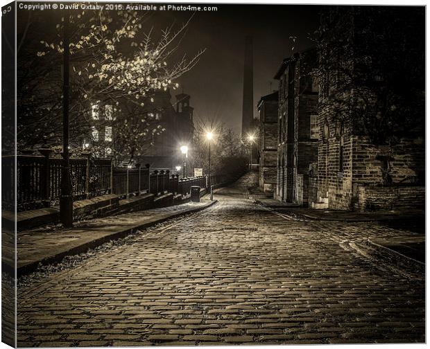  Saltaire street at dusk Canvas Print by David Oxtaby  ARPS