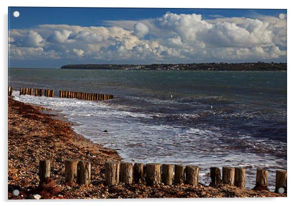  View across the Solent Acrylic by Stephen Prosser