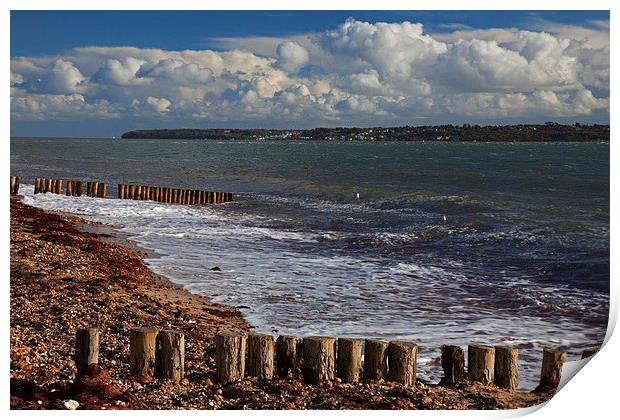  View across the Solent Print by Stephen Prosser