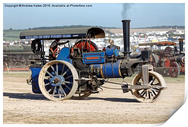 1913 Aveling & Porter Steam Roller 'Moby Dick' Print by Andrew Harker