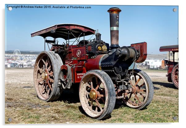 Burrell Steam Traction Engine "His Majesty" Acrylic by Andrew Harker
