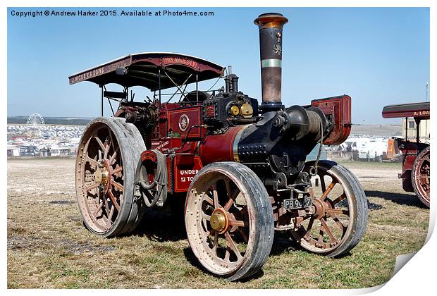 Burrell Steam Traction Engine "His Majesty" Print by Andrew Harker