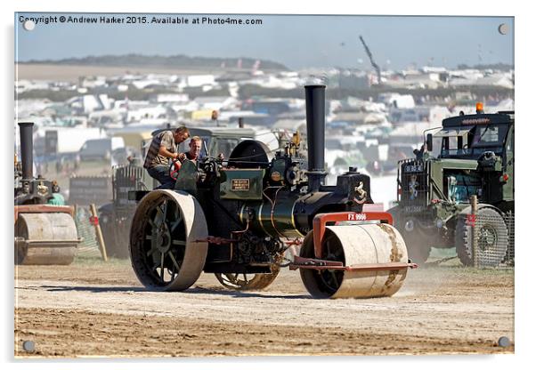 1923 Aveling & Porter 8-ton Steam Roller No.10486  Acrylic by Andrew Harker