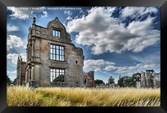 Moreton Corbet Ruin Framed Print by Mark  F Banks