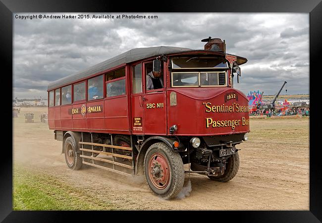 1932 Sentinel 7-ton Steam Passenger Bus 'Martha' Framed Print by Andrew Harker
