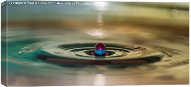 Droplet rising Canvas Print by Paul Madden