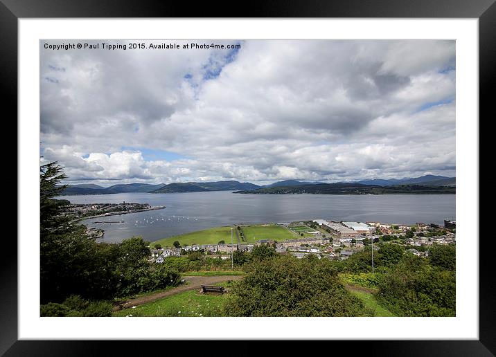 View Of Greenock Inverclyde , Scotland 2015  Framed Mounted Print by Paul Tipping
