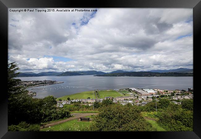 View Of Greenock Inverclyde , Scotland 2015  Framed Print by Paul Tipping