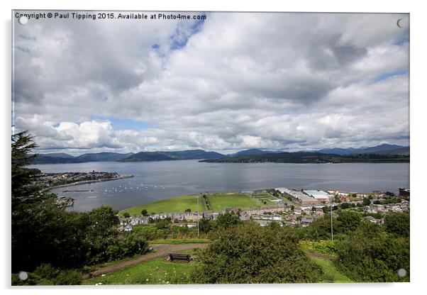 View Of Greenock Inverclyde , Scotland 2015  Acrylic by Paul Tipping