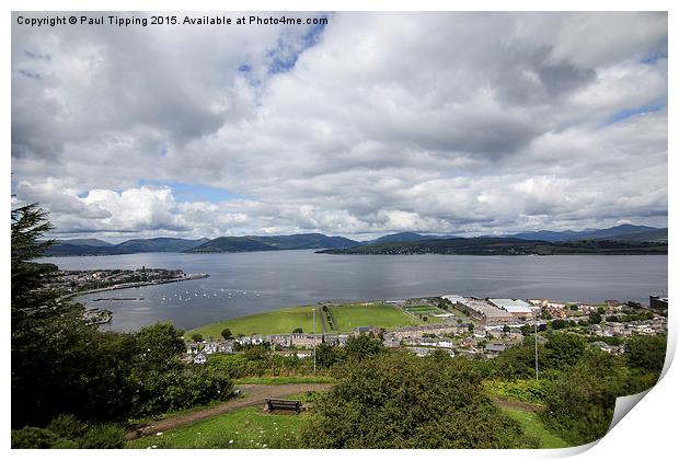 View Of Greenock Inverclyde , Scotland 2015  Print by Paul Tipping