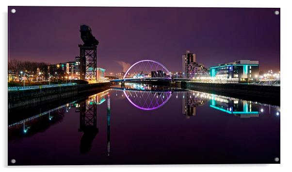  Glasgow Riverside Acrylic by Stephen Taylor