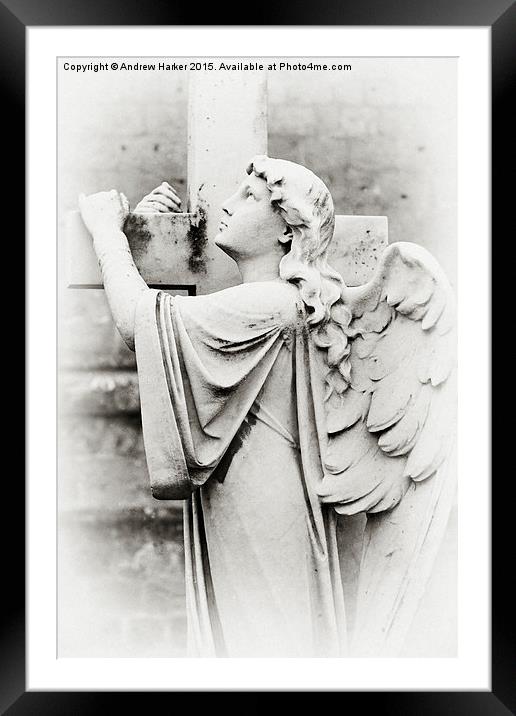 Angel Headstone, Christ Church, Warminster, UK Framed Mounted Print by Andrew Harker