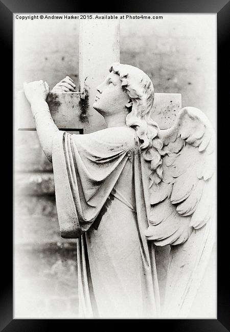 Angel Headstone, Christ Church, Warminster, UK Framed Print by Andrew Harker