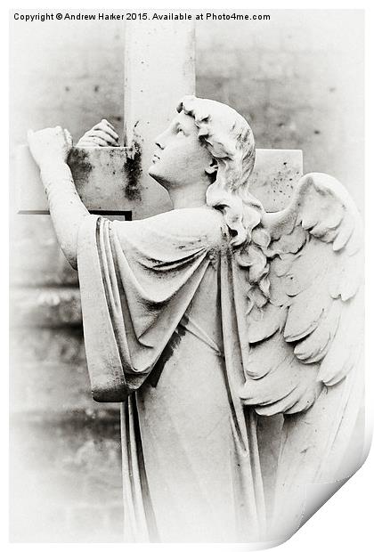 Angel Headstone, Christ Church, Warminster, UK Print by Andrew Harker
