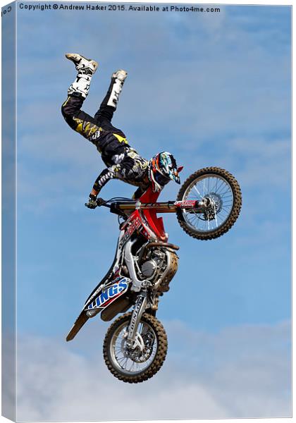 Bolddog Lings Freestyle Motocycle Display Team Canvas Print by Andrew Harker