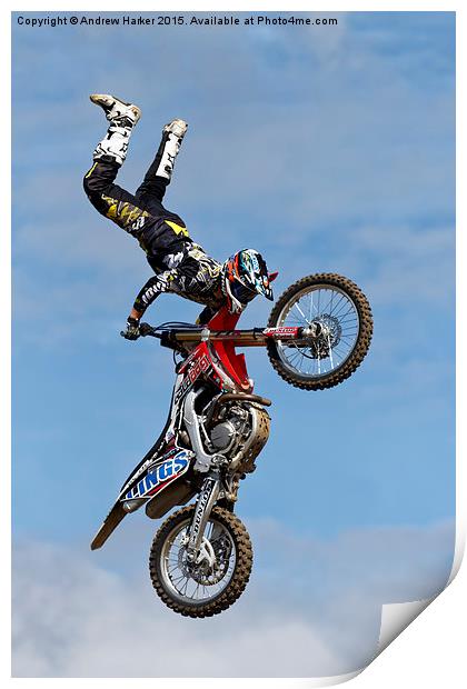 Bolddog Lings Freestyle Motocycle Display Team Print by Andrew Harker