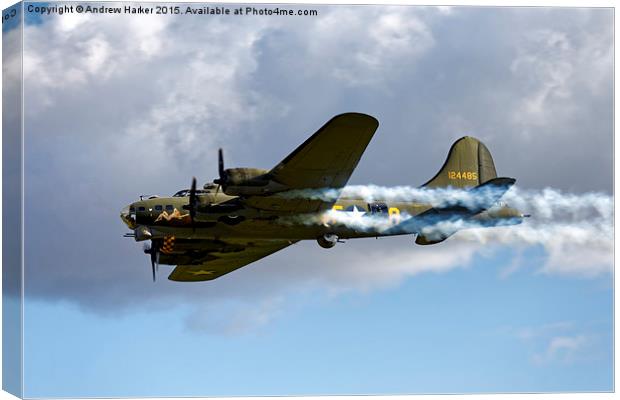 Boeing B-17 Flying Fortress Sally B Canvas Print by Andrew Harker