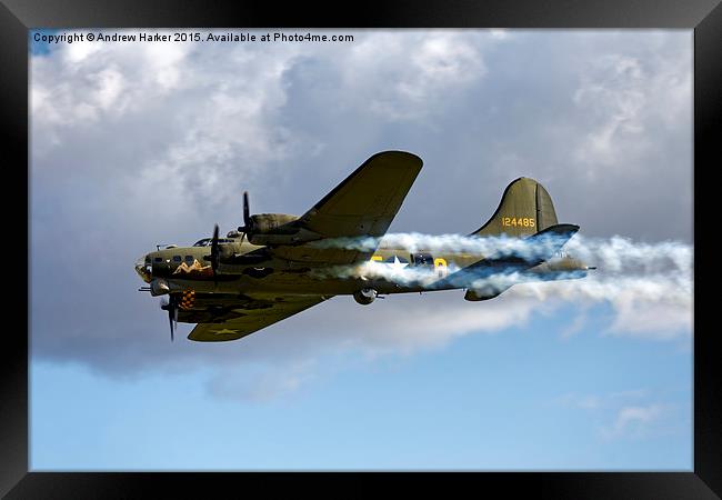 Boeing B-17 Flying Fortress Sally B Framed Print by Andrew Harker