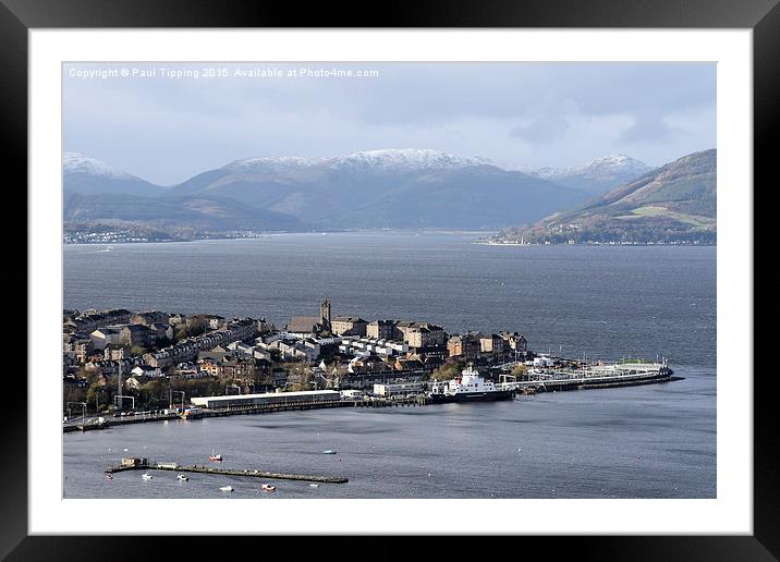 Inverclyde View , Gourock , Snow  Framed Mounted Print by Paul Tipping