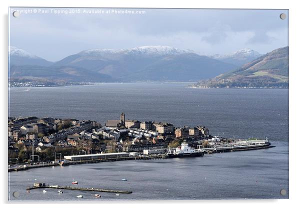  Inverclyde View , Gourock , Snow  Acrylic by Paul Tipping