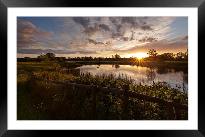 Sudbury Sunset Framed Mounted Print by Ian Merton