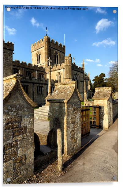 Edington Priory Church,Wiltshire,UK Acrylic by Andrew Harker