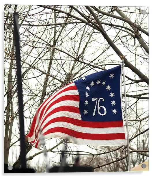 1776 Freedom Flag Acrylic by Patti Barrett