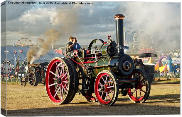 Ransomes, Sims & Jefferies Steam Traction Engine  Canvas Print by Andrew Harker