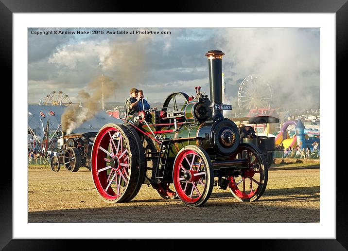Ransomes, Sims & Jefferies Steam Traction Engine  Framed Mounted Print by Andrew Harker