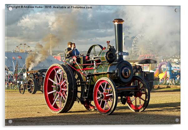 Ransomes, Sims & Jefferies Steam Traction Engine  Acrylic by Andrew Harker